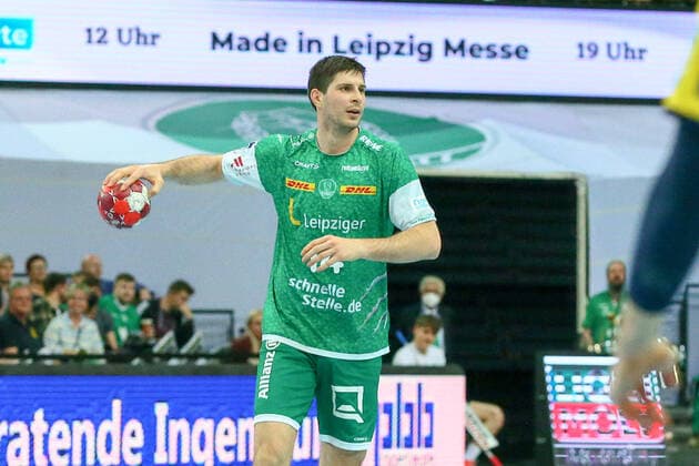 Leipzig, 28 04 2022, QUARTERBACK Immobilien ARENA Leipzig, handball, men, season 2021 2022, LIQUI MOLY HBL, make up game 21 matchday , SC DHfK Rhein Neckar Löwen 28 31 13 15 , In the picture Marko Mamic 14, Leipzig ,