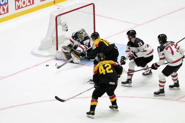 May 13, 2022, Helsinki, Finland: Helsinki, Finland, Ice Hall, May 13, 2022, Â 2022 - IIHF-Finland during World Championship, WM, Weltmeisterschaft - Germany vs Canada - Ice hockey, Eishockey Ice Hockey - World Championship - Germany vs Canada, Helsinki, Finland - ZUMAl164 20220513_zsa_l164_271 Copyright: xAndreaxRex