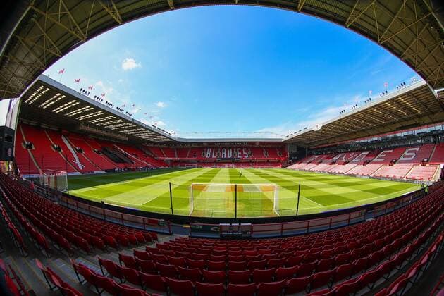 Mandatory Credit: Photo by Ryan Crockett JMP Shutterstock (12939855c) A general view inside Bramall Lane, home to Sheffield United Sheffield United v Nottingham Forest, UK - 14 May 2022 EDITORIAL USE ONLY No use with unauthorised audio, video, data, fixture lists (outside the EU), club league logos or live services. Online in-match use limited to 45 images (+15 in extra time). No use to emulate moving images. No use in betting, games or single club league player publications services. Sheffield United v Nottingham Forest, UK - 14 May 2022 EDITORIAL USE ONLY No use with unauthorised audio, video, data, fixture lists (outside the EU), club league logos or live services. Online in-match use limited to 45 images (+15 in extra time). No use to emulate moving images. No use in betting, games or Copyright: xRyanxCrockett JMP Shutterstockx 12939855c