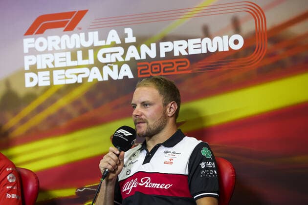 BOTTAS Valtteri (fin), Alfa Romeo F1 Team ORLEN C42, portrait, press conference, PK, Pressekonferenz during the Formula 1 Pirelli Grand Premio de Espana 2022, 6th round of the 2022 FIA Formula One World Championship, WM, Weltmeisterschaft on the Circuit de Barcelona-Catalunya, from May 20 to 22, 2022 in Montmelo, Spain - F1 - SPANISH GRAND PRIX 2022 DPPI Panoramic 00122015_GOOD7258.JPG_