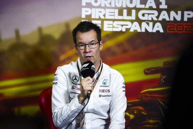 ELLIOTT Mike, Technology Director of Mercedes AMG F1 Team, portrait, press conference, PK, Pressekonferenz during the Formula 1 Pirelli Grand Premio de Espana 2022, 6th round of the 2022 FIA Formula One World Championship, WM, Weltmeisterschaft on the Circuit de Barcelona-Catalunya, from May 20 to 22, 2022 in Montmelo, Spain - F1 - SPANISH GRAND PRIX 2022 DPPI Panoramic 00122015_XR3_7565.JPG_