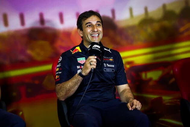 WACHE Pierre, Technical Director of Red Bull Racing, portrait, press conference, PK, Pressekonferenz during the Formula 1 Pirelli Grand Premio de Espana 2022, 6th round of the 2022 FIA Formula One World Championship, WM, Weltmeisterschaft on the Circuit de Barcelona-Catalunya, from May 20 to 22, 2022 in Montmelo, Spain - F1 - SPANISH GRAND PRIX 2022 DPPI Panoramic 00122015_XR3_7595.JPG_