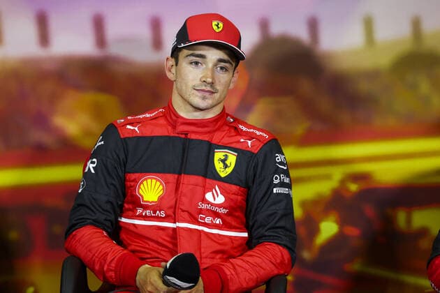 LECLERC Charles (mco), Scuderia Ferrari F1-75, portrait, press conference, PK, Pressekonferenz during the Formula 1 Pirelli Grand Premio de Espana 2022, 6th round of the 2022 FIA Formula One World Championship, WM, Weltmeisterschaft on the Circuit de Barcelona-Catalunya, from May 20 to 22, 2022 in Montmelo, Spain - F1 - SPANISH GRAND PRIX 2022 DPPI Panoramic 00122015_G00D0540.JPG_
