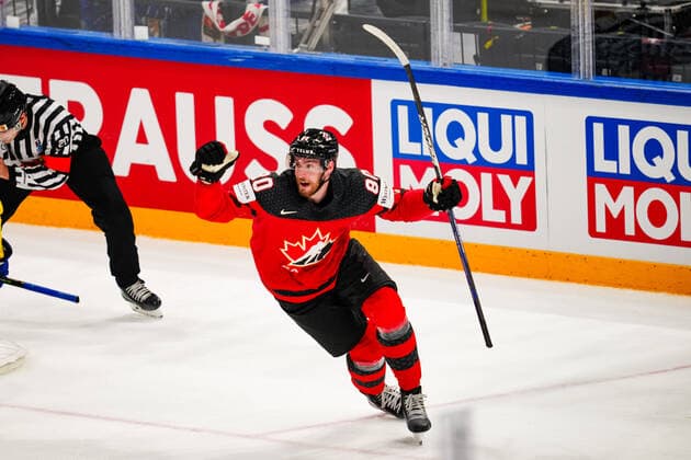 Eishockey, WM, Schweden - Kanada May 26, 2022, Tampere, Finland: Tampere, Finland, Nokia Arena, May 26, 2022, GOAL ..DUBOIS Pierre-Luc (Canada) during IIHF Ice hockey, Eishockey World Championship, WM, Weltmeisterschaft - Quarterfinals - Sweden vs Canada - Ice Hockey. Ice Hockey - IIHF Ice Hockey World Championship - Quarterfinals - Sweden vs Canada, Tampere, Finland - ZUMAl164 20220526_zsa_l164_293 Copyright: xAndreaxRex