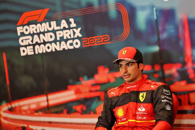 SAINZ Carlos (spa), Scuderia Ferrari F1-75, portrait, press conference, PK, Pressekonferenz during the Formula 1 Grand Prix de Monaco 2022, 7th round of the 2022 FIA Formula One World Championship, WM, Weltmeisterschaft on the Circuit de Monaco, from May 27 to 29, 2022 in Monte-Carlo, Monaco - F1 - MONACO GRAND PRIX 2022 DPPI Panoramic MOY13099