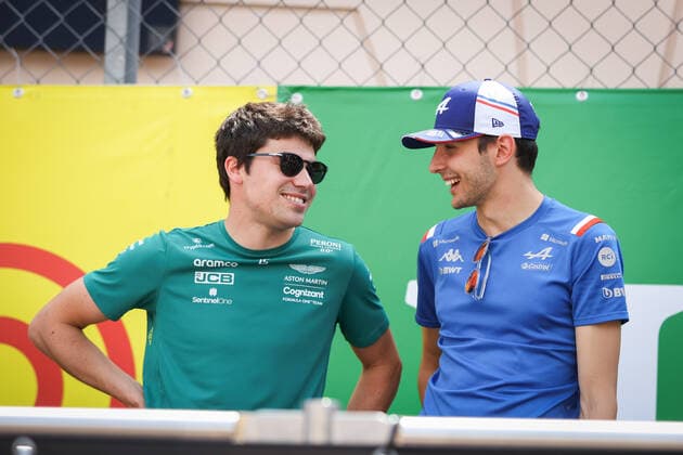 STROLL Lance (can), Aston Martin F1 Team AMR22, OCON Esteban (fra), Alpine F1 Team A522, portrait during the Formula 1 Grand Prix de Monaco 2022, 7th round of the 2022 FIA Formula One World Championship, WM, Weltmeisterschaft on the Circuit de Monaco, from May 27 to 29, 2022 in Monte-Carlo, Monaco - F1 - MONACO GRAND PRIX 2022 - Race DPPI Panoramic 00122019_AV6_9925
