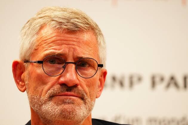 Mandatory Credit: Photo by Javier Garcia Shutterstock (12960016ae) French Tennis Federation President Gilles Moretton at the end of tournament press conference, PK, Pressekonferenz French Open Tennis, Day 15, Roland Garros, Paris, France - 05 Jun 2022 French Open Tennis, Day 15, Roland Garros, Paris, France - 05 Jun 2022 Copyright: xJavierxGarcia Shutterstockx 12960016ae
