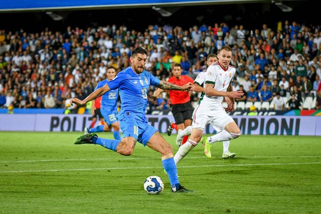 June 7, 2022, Cesena, Italy: Cesena, Italy, Dino Manuzzi stadium, June 07, 2022, Italy s Lorenzo Pellegrini in action during Italy vs Hungary - football UEFA Nations League match. football UEFA Nations League match - Italy vs Hungary, Cesena, Italy - ZUMAl164 20220607_zsa_l164_038 Copyright: xEttorexGriffonix