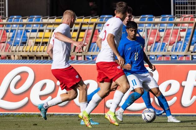 Mandatory Credit: Photo by Cinzia Camela LiveMedia Shutterstock (12976242cq) Jacopo Desogus of Italy U20 in action during the International Friendly, Länderspiel, Nationalmannschaft match between Italy U20 and Poland U20 at Stadio Riviera delle Palme on June 7, 2022 in San Benedetto del Tronto, Italy. ( Photo: Cinzia Camela. Other U20 Italy vs Poland, Stadio Riviera delle Palme, San Benedetto del Tronto, Italy - 07 Jun 2022 Other U20 Italy vs Poland, Stadio Riviera delle Palme, San Benedetto del Tronto, Italy - 07 Jun 2022 Copyright: xCinziaxCamela LiveMedia Shutterstockx 12976242cq