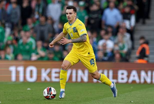 Mandatory Credit: Photo by Paul Currie Shutterstock (12976758du) Mykola Shaparenko of Ukraine Ireland v Ukraine, UEFA Nations League, Group B1, International Football, Aviva Stadium, Dublin, Ireland - 08 Jun 2022 EDITORIAL USE ONLY No use with unauthorised audio, video, data, fixture lists, club league logos or live services. Online in-match use limited to 120 images, no video emulation. No use in betting, games or single club league player publications. Ireland v Ukraine, UEFA Nations League, Group B1, International Football, Aviva Stadium, Dublin, Ireland - 08 Jun 2022 EDITORIAL USE ONLY No use with unauthorised audio, video, data, fixture lists, club league logos or live services. Online in-match use limited to 120 images, no video emulation. No use in betting, games or single club league player publications. Copyright: xPaulxCurrie Shutterstockx 12976758du