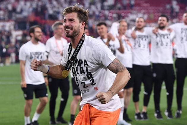 Soccer Europa League Final Eintracht Frankfurt Glasgow Rangers on 18 05 2022 at Estadio Ramon Sanchez Pizjuan in Seville Kevin Trapp Frankfurt xHDx