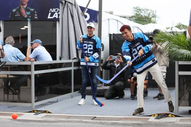ALBON Alexander (tha), Williams Racing FW44, LATIFI Nicholas (can), Williams Racing FW44, portrait during the Formula 1 AWS Grand Prix du Canada 2022, 9th round of the 2022 FIA Formula One World Championship, WM, Weltmeisterschaft on the Circuit Gilles Villeneuve, from June 17 to 19, 2022 in Montreal, Canada - F1 - CANADIAN GRAND PRIX 2022 DPPI Panoramic AVA_2224A_AV6_3756