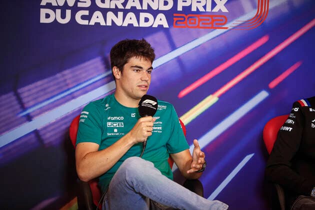 STROLL Lance (can), Aston Martin F1 Team AMR22, portrait press conference, PK, Pressekonferenz during the Formula 1 AWS Grand Prix du Canada 2022, 9th round of the 2022 FIA Formula One World Championship, WM, Weltmeisterschaft on the Circuit Gilles Villeneuve, from June 17 to 19, 2022 in Montreal, Canada - F1 - CANADIAN GRAND PRIX 2022 DPPI Panoramic _V2_1801