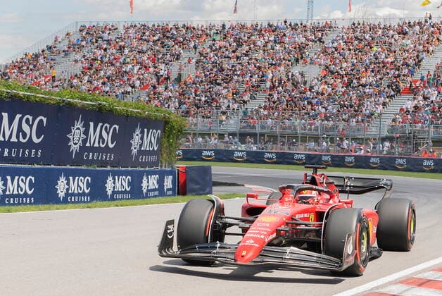 June 17, 2022, Montreal, PQ, Canada: Ferrari driver Charles Leclerc, of France, takes a turn at the Senna corner during the first practice session at the Formula One Canadian Grand Prix in Montreal, Friday, June 17, 2022. Charles Leclerc, - ZUMAc35_ 20220617_zaf_c35_040 Copyright: xGrahamxHughesx