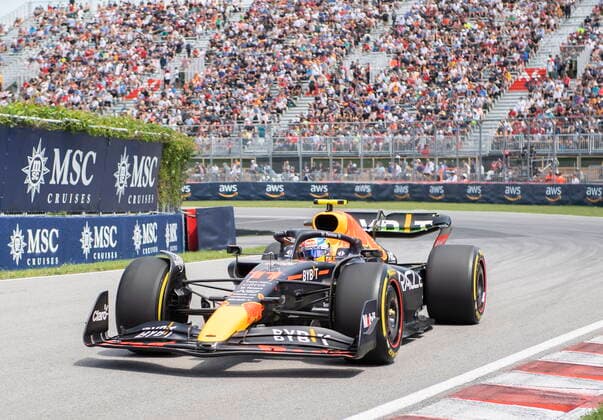 June 17, 2022, Montreal, PQ, Canada: Red Bull driver Sergio Perez, of Mexico, takes a turn at the Senna corner during the first practice session at the Formula One Canadian Grand Prix in Montreal, Friday, June 17, 2022. Sergio Perez, - ZUMAc35_ 20220617_zaf_c35_041 Copyright: xGrahamxHughesx