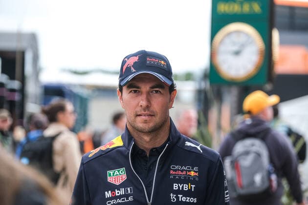 Sergio Checo Perez MEX, Oracle Red Bull Racing 11 in the paddock, British Grand Prix, Silverstone, motorsport, Formula 1, British Grand Prix, Silverstone, motorsport, Formula 1, Photo Knab Eibner Towcester Copyright: xEibner-Pressefotox
