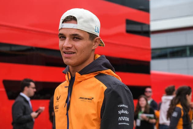 Lando Norris UK, McLaren F1 Team 4 in the paddock, British Grand Prix, Silverstone, motorsport, Formula 1, British Grand Prix, Silverstone, motorsport, Formula 1, Photo Knab Eibner Towcester Copyright: xEibner-Pressefotox