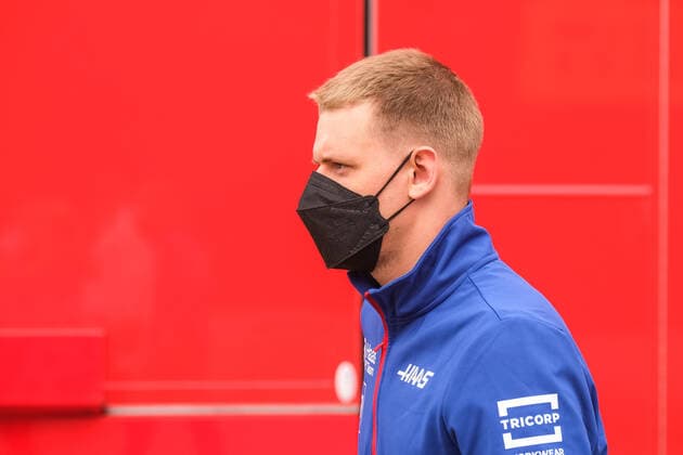 Mick Schumacher GER, Haas F1 Team 47 in the paddock, British Grand Prix, Silverstone, motorsport, Formula 1, British Grand Prix, Silverstone, motorsport, Formula 1, Photo Knab Eibner Towcester Copyright: xEibner-Pressefotox