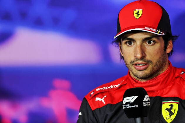 SAINZ Carlos (spa), Scuderia Ferrari F1-75, portrait press conference, PK, Pressekonferenz during the Formula 1 Lenovo British Grand Prix 2022, 10th round of the 2022 FIA Formula One World Championship, WM, Weltmeisterschaft on the Silverstone Circuit, from July 1 to 3, 2022 in Silverstone, United Kingdom - F1 - BRITISH GRAND PRIX 2022 DPPI Panoramic LC2_0406