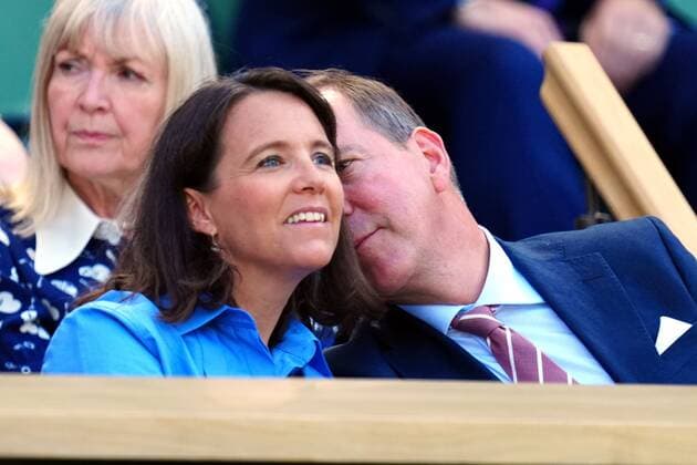 Mandatory Credit: Photo by Javier Garcia Shutterstock (13018051az) Burke Magnus, Executive Vice President of Programming and scheduling, ESPN and Colleen Magnus in the Royal Box on Centre Court Wimbledon Tennis Championships, Day 12, The All England Lawn Tennis and Croquet Club, London, UK - 08 Jul 2022 Wimbledon Tennis Championships, Day 12, The All England Lawn Tennis and Croquet Club, London, UK - 08 Jul 2022 Copyright: xJavierxGarcia Shutterstockx 13018051az