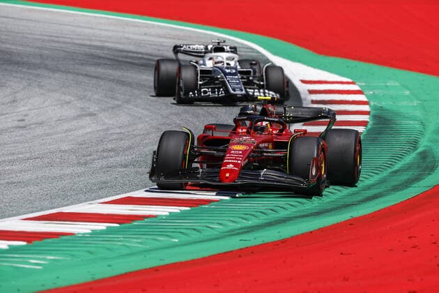 55 SAINZ Carlos (spa), Scuderia Ferrari F1-75, action 10 GASLY Pierre (fra), Scuderia AlphaTauri AT03, action during the Formula 1 Rolex Grosser Preis Von Osterreich 2022, 2022 Austrian Grand Prix, 11th round of the 2022 FIA Formula One World Championship, WM, Weltmeisterschaft from July 8 to 10, 2022 on the Red Bull Ring, in Spielberg, Austria - F1 - AUSTRIAN GRAND PRIX 2022 DPPI Panoramic 00122026__R3_0668