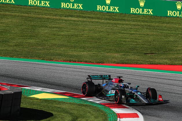 July 8, 2022, Spielberg, Austria: Spielberg, Austria, Red Bull Ring, July 08, 2022, George Russell (GBR) Mercedes W13 E Performance during 2022 Austrian Grand Prix - Qualifying - Formula 1 Championship. Formula 1 Championship - 2022 Austrian Grand Prix - Qualifying, Spielberg, Austria - ZUMAl164 20220708_zsa_l164_241 Copyright: xAlessioxDexMarcox