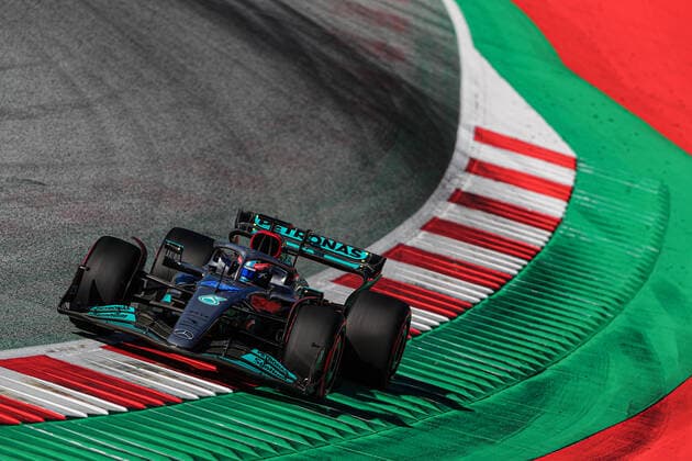 July 8, 2022, Spielberg, Austria: Spielberg, Austria, Red Bull Ring, July 08, 2022, George Russell (GBR) Mercedes W13 E Performance during 2022 Austrian Grand Prix - Qualifying - Formula 1 Championship. Formula 1 Championship - 2022 Austrian Grand Prix - Qualifying, Spielberg, Austria - ZUMAl164 20220708_zsa_l164_243 Copyright: xAlessioxDexMarcox