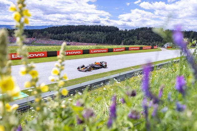 09 07 2022, Red Bull Ring, Spielberg, AUT, FIA, Formula One, Austrian Grand Prix, Free Practice, in picture Max Verstappen NED, Red Bull Racing Max Verstappen of Netherlands during the training for the Austrian FIA Formula One Grand Prix at the Red Bull Ring in Spielberg, Austria on 2022 07 09 Expa Spielberg EP_gro