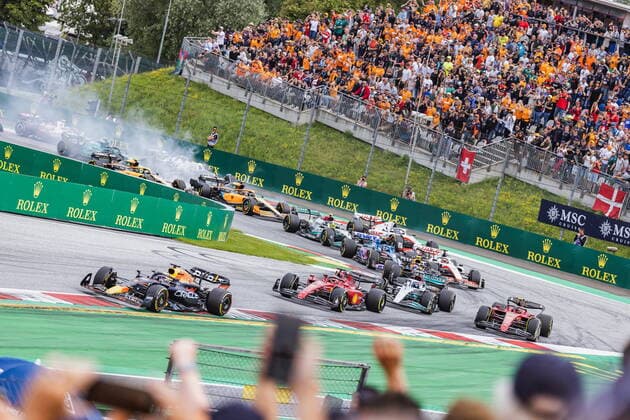 10 07 2022, Red Bull Ring, Spielberg, AUT, FIA, Formula One, Austrian Grand Prix, Race, in picture Max Verstappen NED, Red Bull Racing Max Verstappen of Netherlands during the race for the Austrian FIA Formula One Grand Prix at the Red Bull Ring in Spielberg, Austria on 2022 07 10 Expa Spielberg EP_ang