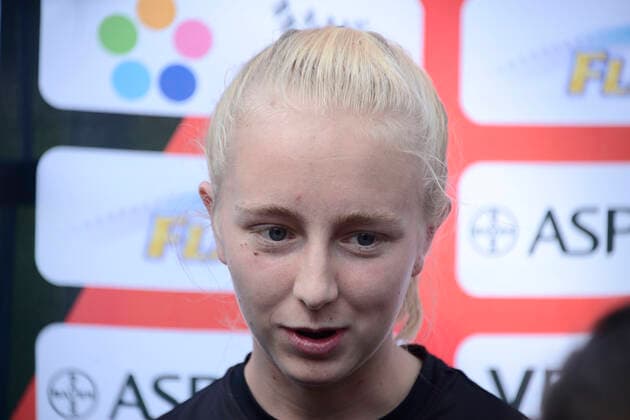July 12, 2022, Mexico City, Mexico City, Mexico: July 12, 2022, Mexico City, Mexico: Women s Bayer Leverkusen player Caroline Siems during a press conference, PK, Pressekonferenz to announce the match between America and Bayer Leverkusen as part of 100 years of Bayer in Mexico. on July 12, 2022 in Mexico City, Mexico. Mexico City Mexico - ZUMAe321 0162795241st Copyright: xCarlosxTischlerx xEyepixxGroupx