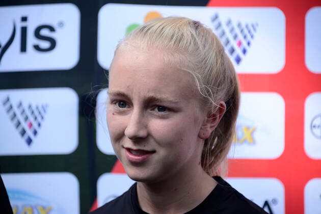 July 12, 2022, Mexico City, Mexico City, Mexico: July 12, 2022, Mexico City, Mexico: Women s Bayer Leverkusen player Caroline Siems during a press conference, PK, Pressekonferenz to announce the match between America and Bayer Leverkusen as part of 100 years of Bayer in Mexico. on July 12, 2022 in Mexico City, Mexico. Mexico City Mexico - ZUMAe321 0162795242st Copyright: xCarlosxTischlerx xEyepixxGroupx