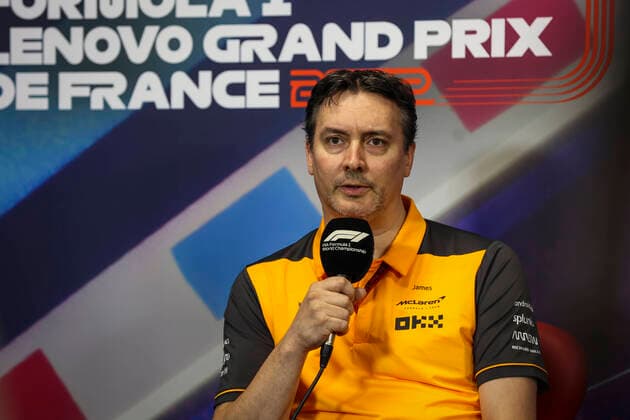 press conference, PK, Pressekonferenz with KEY James (gbr), Technical Director of McLaren F1 Team, portrait during the Formula 1 Lenovo Grand Prix de France, French Grand Prix 2022, 12th round of the 2022 FIA Formula One World Championship, WM, Weltmeisterschaft from July 22 to 24, 2022 on the Circuit Paul Ricard, in Le Castellet, France - F1 - FRENCH GRAND PRIX 2022 DPPI Panoramic 00122028_AV6_1550