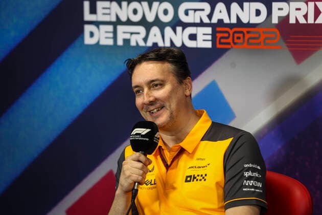 press conference, PK, Pressekonferenz with KEY James (gbr), Technical Director of McLaren F1 Team, portrait during the Formula 1 Lenovo Grand Prix de France, French Grand Prix 2022, 12th round of the 2022 FIA Formula One World Championship, WM, Weltmeisterschaft from July 22 to 24, 2022 on the Circuit Paul Ricard, in Le Castellet, France - F1 - FRENCH GRAND PRIX 2022 DPPI Panoramic 00122028_AV6_1570