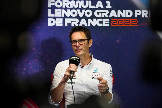 press conference, PK, Pressekonferenz with SHOVLIN Andrew (gbr), Mercedes AMG trackside engineering director, portrait during the Formula 1 Lenovo Grand Prix de France, French Grand Prix 2022, 12th round of the 2022 FIA Formula One World Championship, WM, Weltmeisterschaft from July 22 to 24, 2022 on the Circuit Paul Ricard, in Le Castellet, France - F1 - FRENCH GRAND PRIX 2022 DPPI Panoramic 00122028_AV6_1790