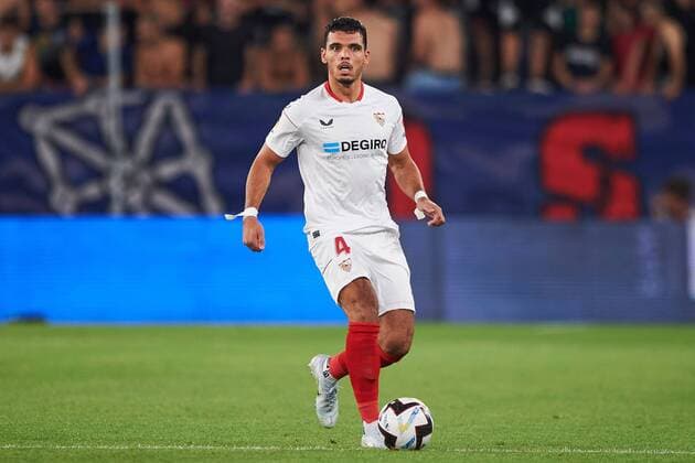 Mandatory Credit: Photo by Pressinphoto Shutterstock (13088801be) Karim Rekik of Sevilla FC CA Osasuna v Sevilla FC, La Liga, date 1. Football, El Sadar Stadium, Pamplona, Spain - 12 Aug 2022 EDITORIAL USE ONLY No use with unauthorised audio, video, data, fixture lists (outside the EU), club league logos or live services. Online in-match use limited to 45 images (+15 in extra time). No use to emulate moving images. No use in betting, games or single club league player publications services. CA Osasuna v Sevilla FC, La Liga, date 1. Football, El Sadar Stadium, Pamplona, Spain - 12 Aug 2022 EDITORIAL USE ONLY No use with unauthorised audio, video, data, fixture lists (outside the EU), club league logos or live services. Online in-match use limited to 45 images (+15 in extra time). No use to emulate moving images. No use in betting, games or Copyright: xPressinphoto Shutterstockx 13088801be