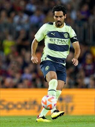 Mandatory Credit: Photo by Pressinphoto Shutterstock (13269613ag) Ilkay Gundogan of Manchester City FC Barcelona, Barca v Manchester City, Benefit por the ALS match, Football, Spotify Camp Nou Stadium, Barcelona, Spain - 24 Aug 2022 EDITORIAL USE ONLY No use with unauthorised audio, video, data, fixture lists (outside the EU), club league logos or live services. Online in-match use limited to 45 images (+15 in extra time). No use to emulate moving images. No use in betting, games or single club league player publications services. FC Barcelona v Manchester City, Benefit por the ALS match, Football, Spotify Camp Nou Stadium, Barcelona, Spain - 24 Aug 2022 EDITORIAL USE ONLY No use with unauthorised audio, video, data, fixture lists (outside the EU), club league logos or live services. Online in-match use limited to 45 images (+15 in extra time). No use to emulate moving images. No use in betting, games or Copyright: xPressinphoto Shutterstockx 13269613ag