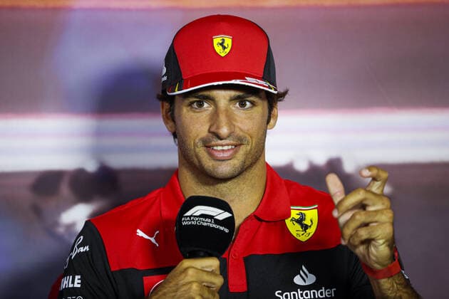 SAINZ Carlos (spa), Scuderia Ferrari F1-75, portrait, press conference, PK, Pressekonferenz during the Formula 1 Heineken Dutch Grand Prix 2022, 15th round of the 2022 FIA Formula One World Championship, WM, Weltmeisterschaft from September 2 to 4, 2022 on the Zandvoort Circuit, in Netherlands, Belgium - F1 - DUTCH GRAND PRIX 2022 DPPI Panoramic 00122035__V2_3689.JPG_
