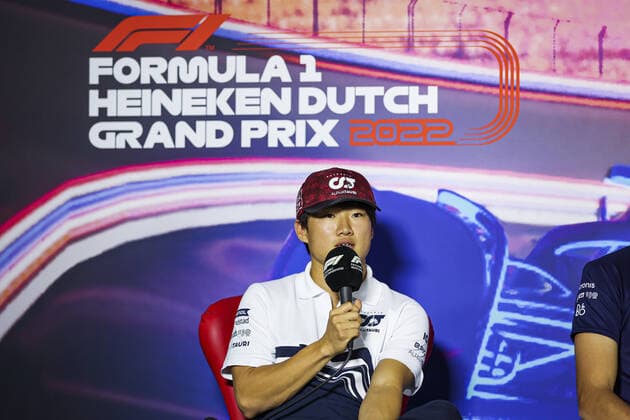 TSUNODA Yuki (jap), Scuderia AlphaTauri AT03, portrait, press conference, PK, Pressekonferenz during the Formula 1 Heineken Dutch Grand Prix 2022, 15th round of the 2022 FIA Formula One World Championship, WM, Weltmeisterschaft from September 2 to 4, 2022 on the Zandvoort Circuit, in Netherlands, Belgium - F1 - DUTCH GRAND PRIX 2022 DPPI Panoramic 00122035_AV6_4301.JPG_