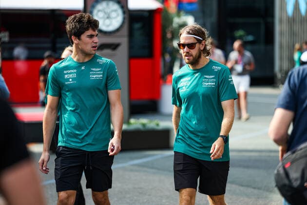 STROLL Lance (can), Aston Martin F1 Team AMR22, VETTEL Sebastian (ger), Aston Martin F1 Team AMR22, portrait during the Formula 1 Heineken Dutch Grand Prix 2022, 15th round of the 2022 FIA Formula One World Championship, WM, Weltmeisterschaft from September 2 to 4, 2022 on the Zandvoort Circuit, in Netherlands, Belgium - F1 - DUTCH GRAND PRIX 2022 DPPI Panoramic 20220902_G00D9276