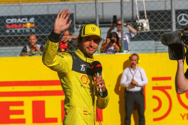 September 10, 2022, Monza, Italy: Monza, Italy, Autodromo Nazionale Monza, September 10, 2022, Carlos Sainz (SPA) Ferrari F1-75 during 2022 Formula 1 Pirelli Gran Premio d Italia - Grand Prix of Italy - Free practice and qualifying - Formula 1 Championship. Formula 1 Championship - 2022 Formula 1 Pirelli Gran Premio d Italia - Grand Prix of Italy - Free practice and qualifying, Monza, Italy - ZUMAl164 20220910_zsa_l164_395 Copyright: xAlessioxDexMarcox