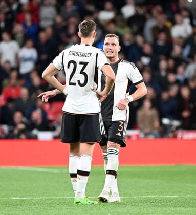 Football, Men, 2022 23 season, Nations League League A, Group 3, Matchday 6 in London, England Germany, v l Nico Schlotterbeck Germany , David Raum Germany , 26 09 2022, Copyright: xMatthiasxKochx