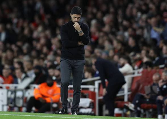 London, England, 20th October 2022. Mikel Arteta, Manager of Arsenal during the UEFA Europa League match at the Emirates Stadium, London. Picture credit should read: Paul Terry Sportimage EDITORIAL USE ONLY. No use with unauthorised audio, video, data, fixture lists, club league logos or live services. Online in-match use limited to 120 images, no video emulation. No use in betting, games or single club league player publications. SPI-1970-0007
