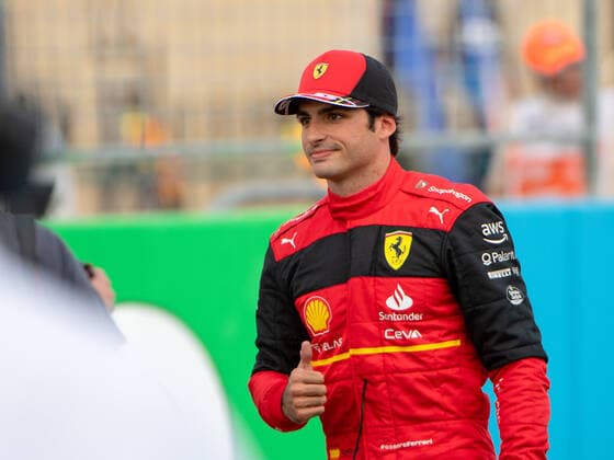 Carlos Sainz Junior ESP, Scuderia Ferrari 55 cheers pole position in qualifying, USA, Formula 1 Grand Prix of the USA, Circuit of the Americas Austin, qualifying, 22 10 2022 USA, Formula 1 Grand Prix of the USA, Circuit of the Americas Austin, qualifying, 22 10 2022 Austin Copyright: xEibner Memmlerx EP_MMR