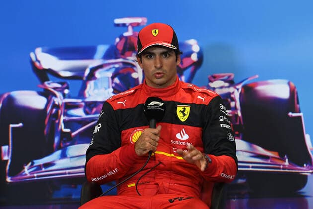 Post qualifying press conference, PK, Pressekonferenz with poleman Carlos Sainz, Ferrari, portrait during the Formula 1 Aramco United States Grand Prix 2022, 19th round of the 2022 FIA Formula One World Championship, WM, Weltmeisterschaft from October 21 to 23, 2022 on the Circuit of the Americas, in Austin, Texas - F1 - UNITED STATES GRAND PRIX 2022 DPPI Panoramic GP2219_171630DSC_4498