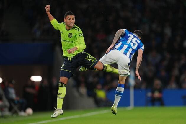 Mandatory Credit: Photo by Bagu Blanco Pressinphoto Shutterstock (13607020ay) Carlos Henrique Casemiro of Manchester United, ManU Real Sociedad v Manchester United, UEFA Europa League, Group C, date 4. Football, Reale Arena Stadium, San Sebastian, Spain - 3 Nov 2022 Editorial use only Real Sociedad v Manchester United, UEFA Europa League, Group C, date 4. Football, Reale Arena Stadium, San Sebastian, Spain - 3 Nov 2022 Editorial use only Copyright: xBaguxBlanco Pressinphoto Shutterstockx 13607020ay