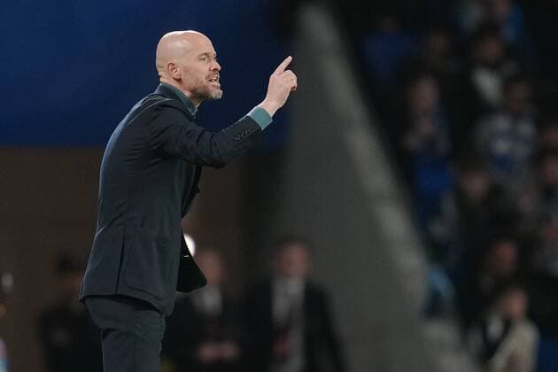 Mandatory Credit: Photo by Bagu Blanco Pressinphoto Shutterstock (13607020bd) Manchester United, ManU head coach Erik ten Hag Real Sociedad v Manchester United, UEFA Europa League, Group C, date 4. Football, Reale Arena Stadium, San Sebastian, Spain - 3 Nov 2022 Editorial use only Real Sociedad v Manchester United, UEFA Europa League, Group C, date 4. Football, Reale Arena Stadium, San Sebastian, Spain - 3 Nov 2022 Editorial use only Copyright: xBaguxBlanco Pressinphoto Shutterstockx 13607020bd