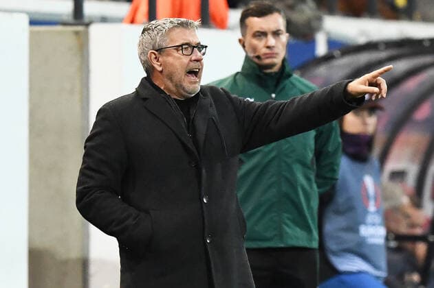 Football, men, 2022 2023 season, Europa League group stage, Group D, matchday 6 , Royale Union Saint Gilloise 1 FC Union Berlin, Urs Fischer 1 FC Union Berlin, coach head coach gestures , 03 11 2022, Copyright: xSebastianxRäppold MatthiasxKochx