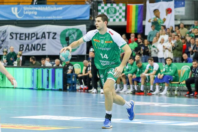 Leipzig, 13 11 2022, QUARTERBACK REAL ESTATE ARENA, handball, men, season 2022 2023, Bundesliga, 12 matchday , SC DHfK Leipzig ASV Hamm Westfalen , In the picture Marko Mamic 14, Leipzig ,
