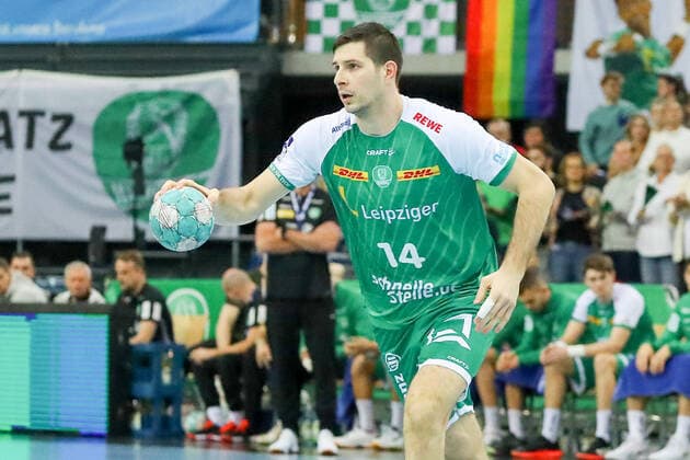 Leipzig, 13 11 2022, QUARTERBACK REAL ESTATE ARENA, handball, men, season 2022 2023, Bundesliga, 12 matchday , SC DHfK Leipzig ASV Hamm Westfalen 33 23 18 11 , In the picture Marko Mamic 14, Leipzig ,