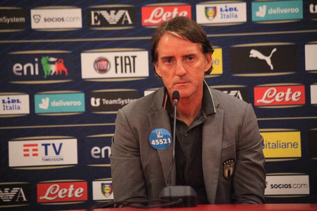 November 16, 2022, Tirana, Albania: Roberto Mancini head coach of Italy during the press conference, PK, Pressekonferenz the day before the friendly football game between the national teams of Albania and Italy, at Air Albania Stadium on 15 November 2022, Tirana, Albania. Photo . friendly football match - Albania vs Italy, Tirana, Albania - ZUMAl164 20221116_zsa_l164_005 Copyright: xNderimxKacelix